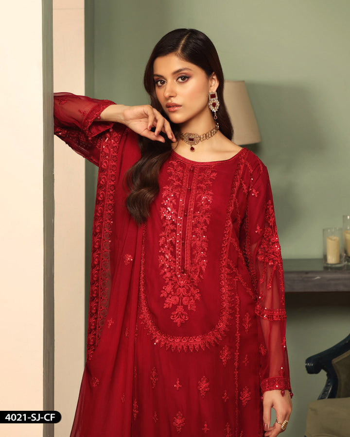 FORMAL 3PC EMBROIDERED SUIT | 4021-SJ-CF