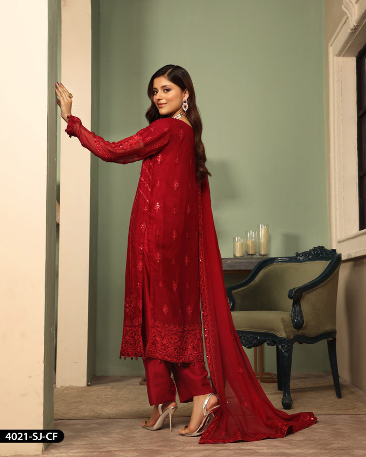 FORMAL 3PC EMBROIDERED SUIT | 4021-SJ-CF